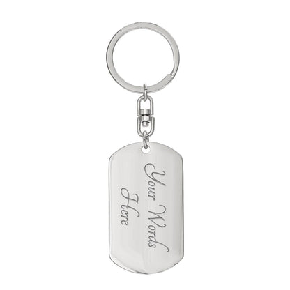 Graphic Dog Tag Keychain - To My Sister - Connected By Love
