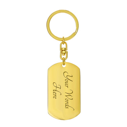 Graphic Dog Tag Keychain - To My Sister - Connected By Love