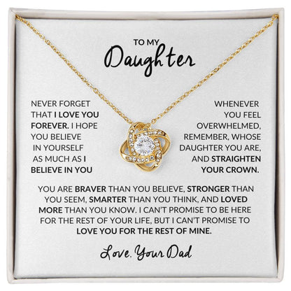 To My Daughter | Love Knot Necklace