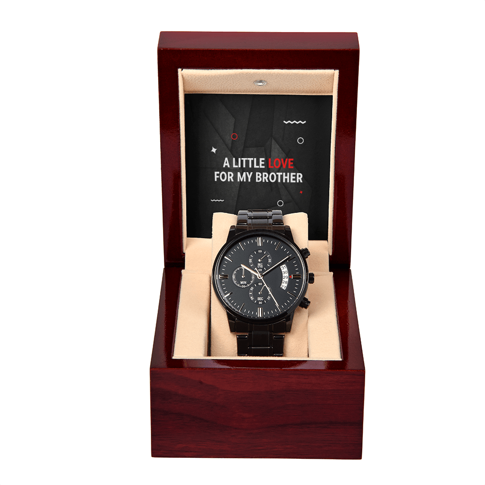 Black Chronograph Watch - A Little Love For My Brother