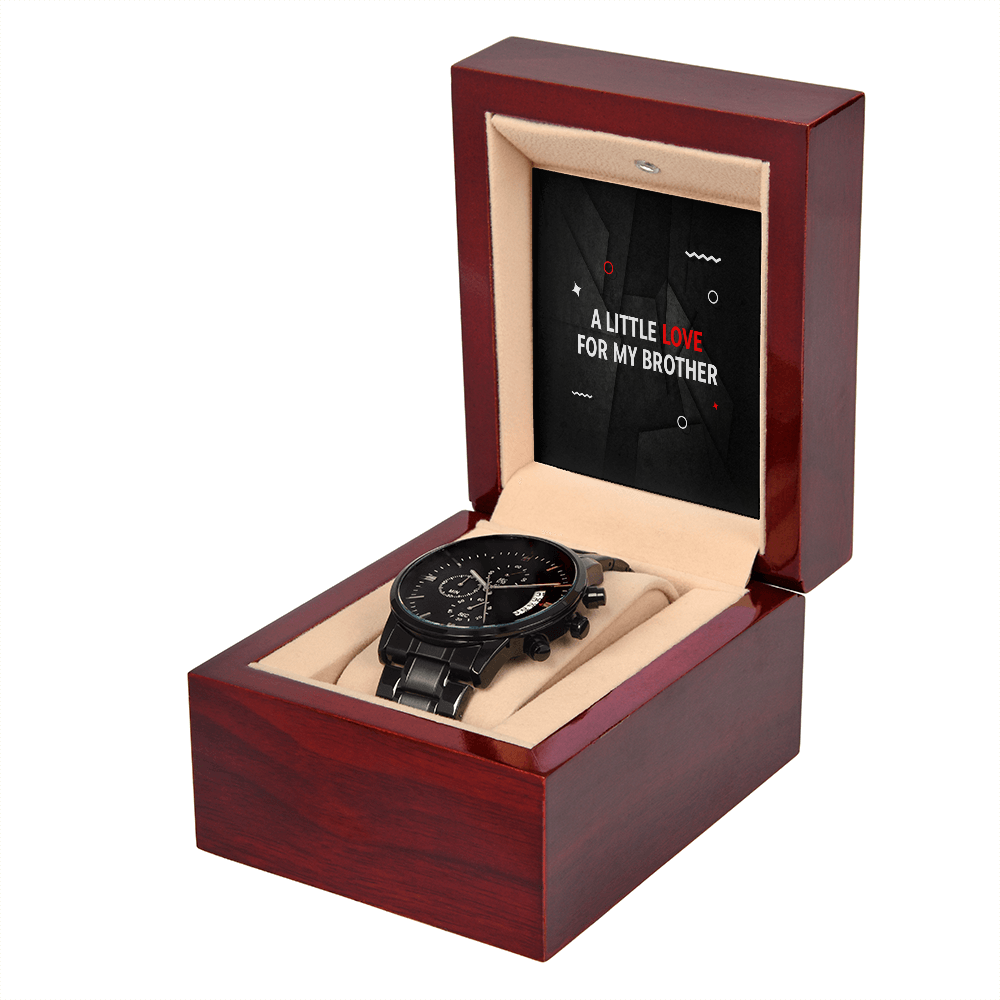 Black Chronograph Watch - A Little Love For My Brother