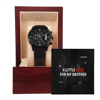 Black Chronograph Watch - A Little Love For My Brother