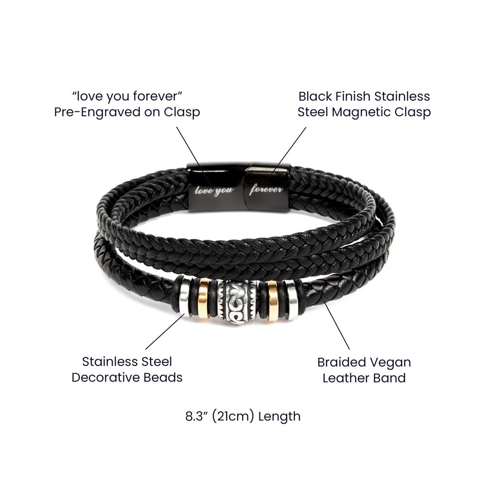 Men's "Love You Forever" Bracelet - My Brother, My Strength Forever