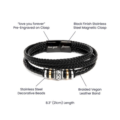 Men's "Love You Forever" Bracelet - My Brother, My Strength Forever